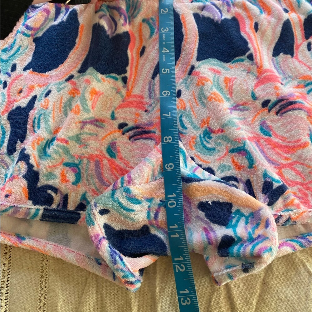 Lilly Pulitzer Colorful Flamingo Print Terrycloth Short Medium - Picture 12 of 15